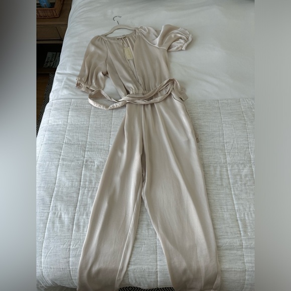 Ramy Brook cream satin jumpsuit - Picture 7 of 7